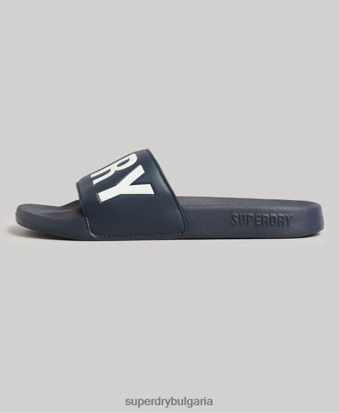 Superdry обувки N00H4359 военноморски флот Жени плъзгачи на основния пул на кода