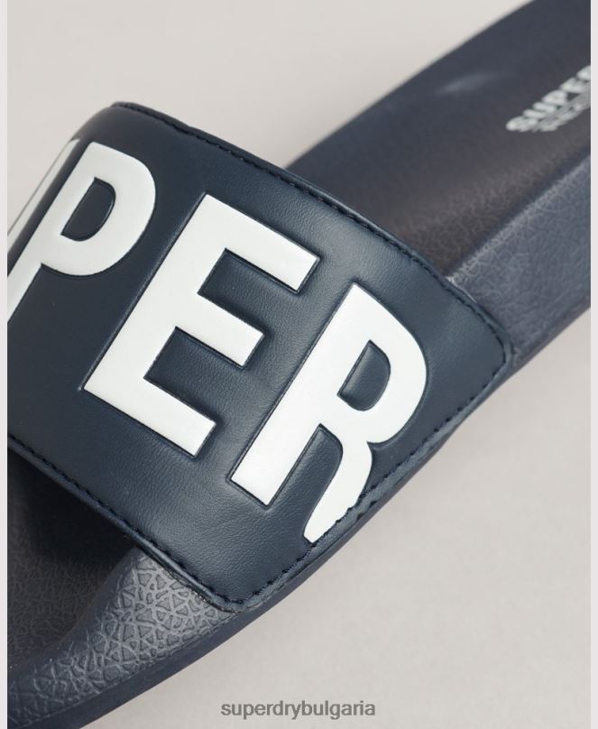Superdry обувки N00H4359 военноморски флот Жени плъзгачи на основния пул на кода