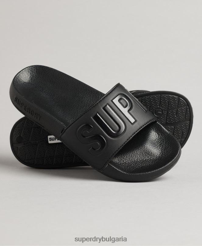Superdry обувки N00H4367 черен Жени плъзгачи за основен басейн