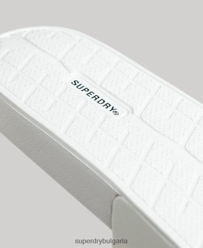 Superdry обувки N00H4369 бяло Жени код лого басейн плъзгачи