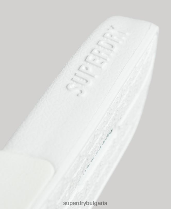 Superdry обувки N00H4369 бяло Жени код лого басейн плъзгачи