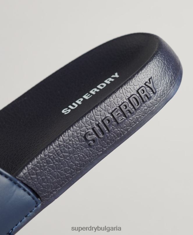 Superdry обувки N00H4370 военноморски флот Жени плъзгачи за основен басейн