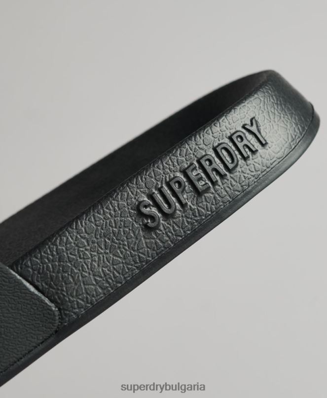 Superdry обувки N00H4372 черен Жени код лого басейн плъзгачи