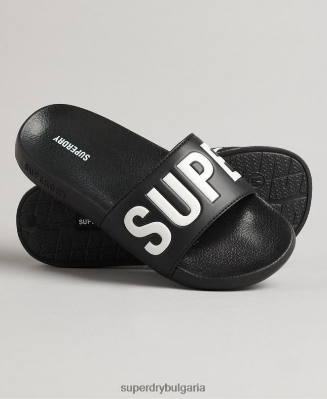 Superdry обувки N00H4378 черен Жени плъзгачи за основен басейн