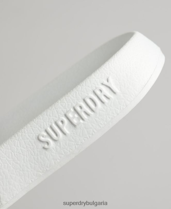 Superdry обувки N00H4379 бяло Жени код лого басейн плъзгачи