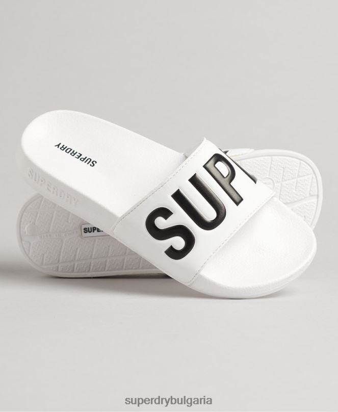 Superdry обувки N00H4383 бяло Жени плъзгачи за основен басейн