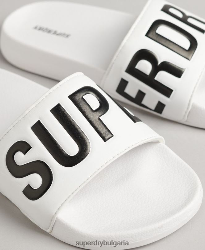 Superdry обувки N00H4383 бяло Жени плъзгачи за основен басейн