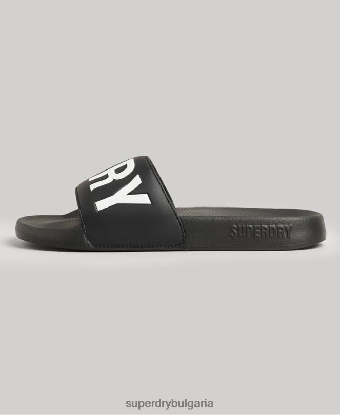 Superdry обувки N00H4385 черен Жени плъзгачи на основния пул на кода