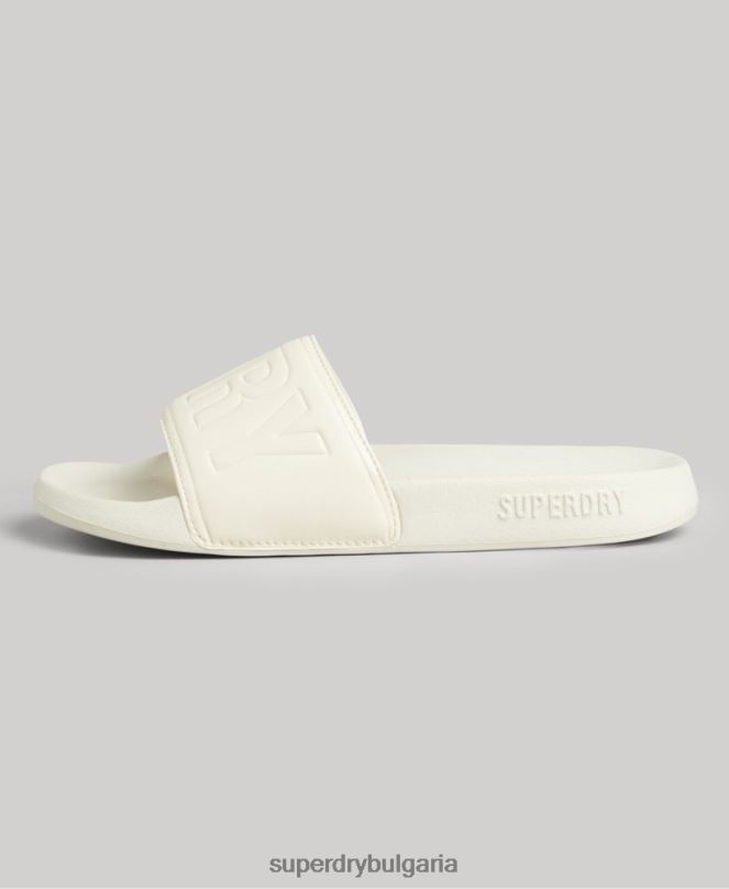 Superdry обувки N00H4390 сметана Жени плъзгачи на основния пул на кода