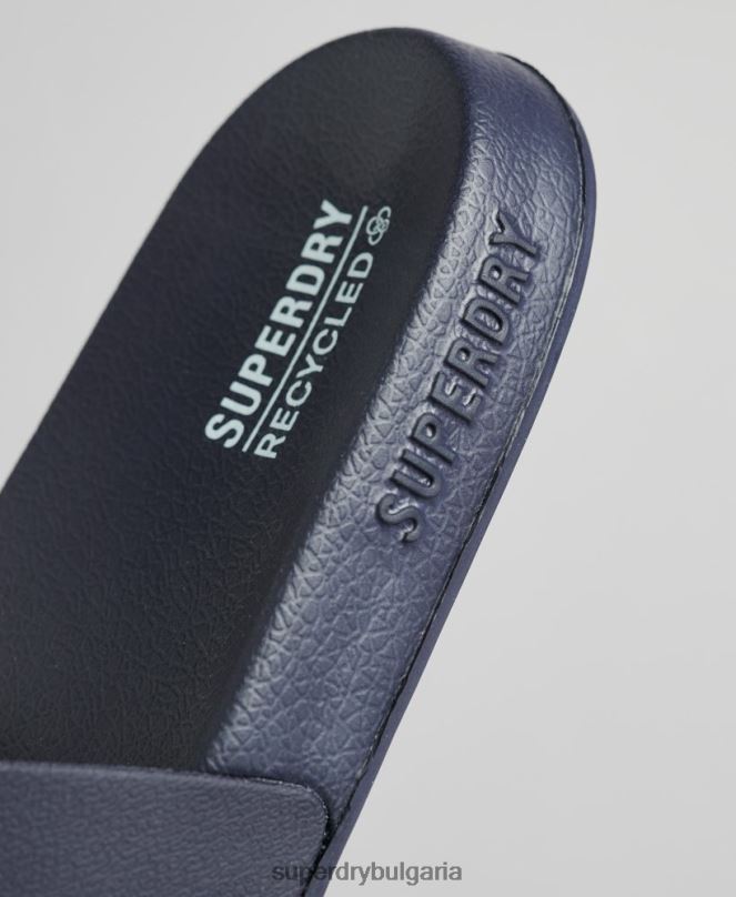 Superdry обувки N00H4392 военноморски флот Жени код лого басейн плъзгачи
