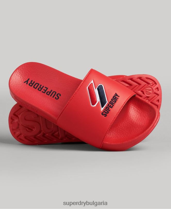 Superdry обувки N00H4404 червен Жени плъзгачи за основен басейн
