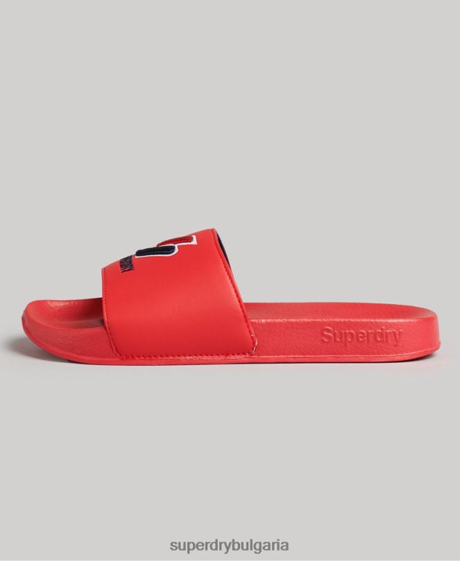 Superdry обувки N00H4404 червен Жени плъзгачи за основен басейн