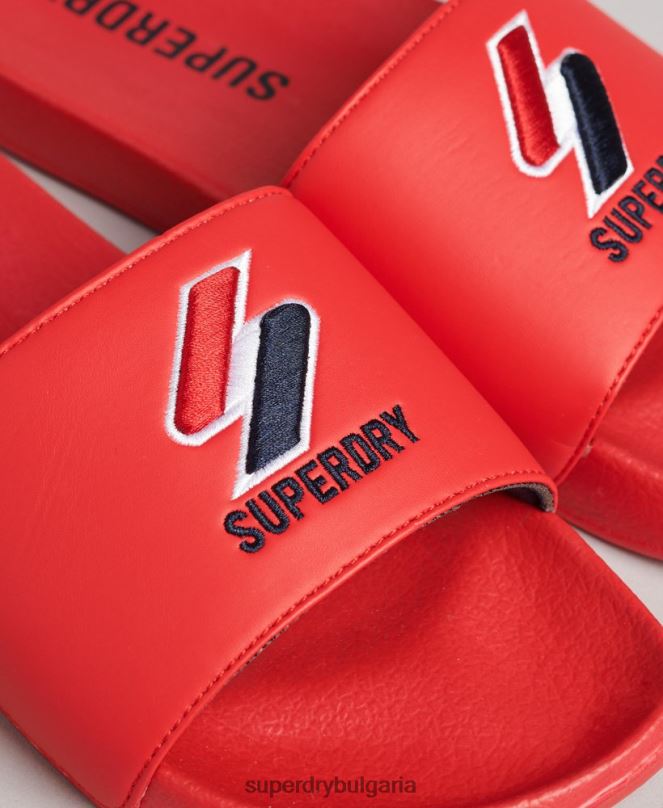 Superdry обувки N00H4404 червен Жени плъзгачи за основен басейн