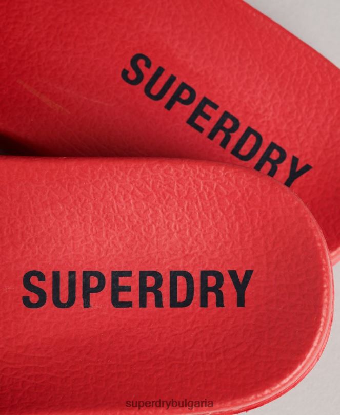 Superdry обувки N00H4404 червен Жени плъзгачи за основен басейн