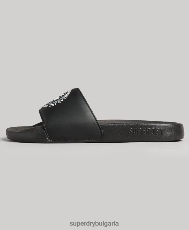 Superdry обувки N00H4409 черен Жени плъзгачи за басейн с отпечатан код
