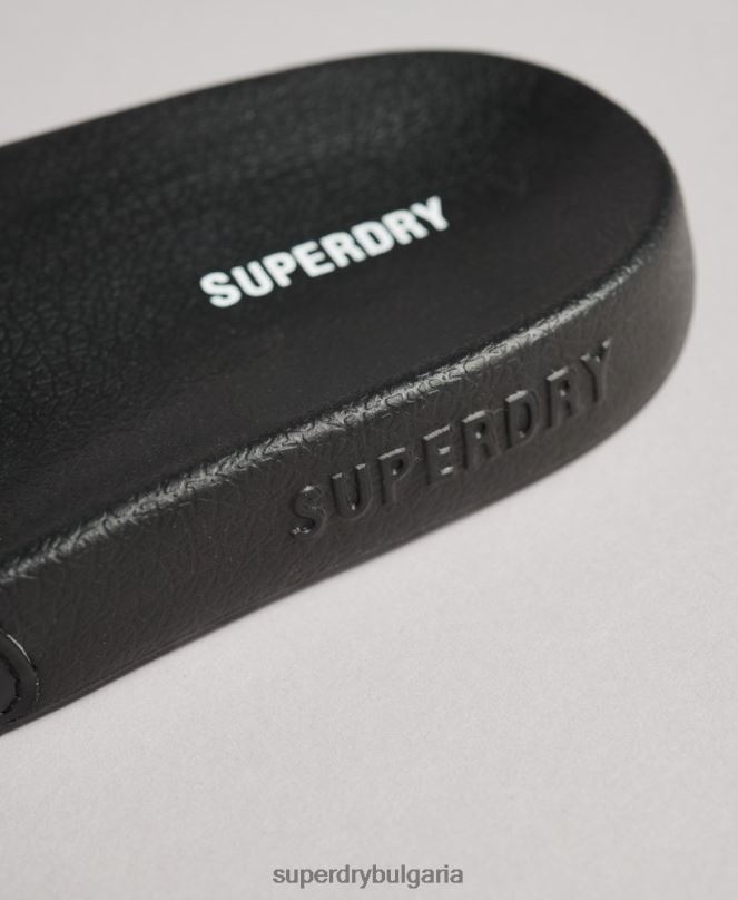 Superdry обувки N00H4409 черен Жени плъзгачи за басейн с отпечатан код