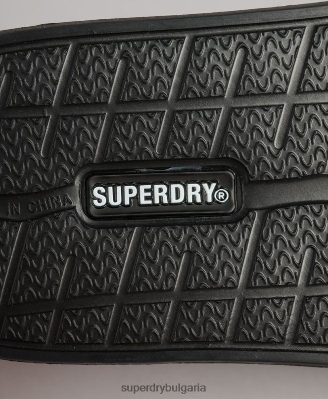 Superdry обувки N00H4409 черен Жени плъзгачи за басейн с отпечатан код