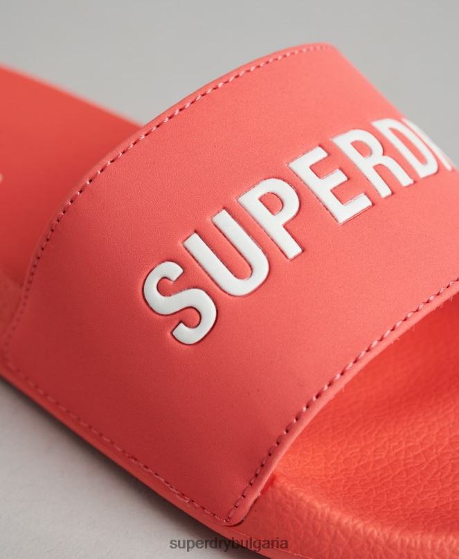Superdry обувки N00H4411 корал Жени графично формовани плъзгачи за басейн