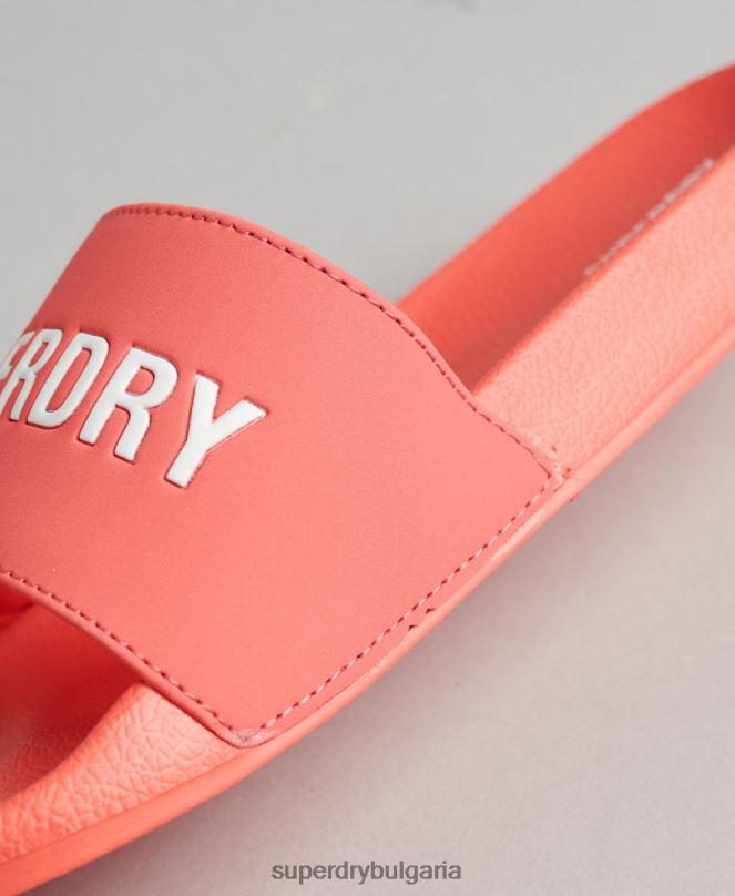 Superdry обувки N00H4411 корал Жени графично формовани плъзгачи за басейн