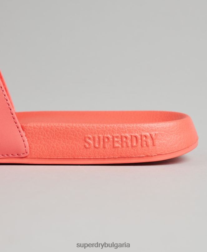 Superdry обувки N00H4411 корал Жени графично формовани плъзгачи за басейн