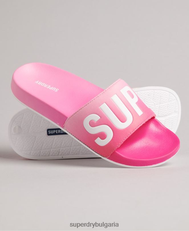 Superdry обувки N00H4414 розово Жени плъзгачи за кодово боядисване