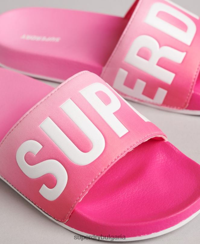 Superdry обувки N00H4414 розово Жени плъзгачи за кодово боядисване