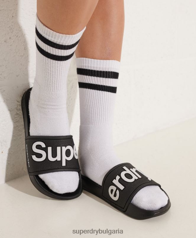 Superdry обувки N00H4422 черен Жени ева плъзгачи за басейн