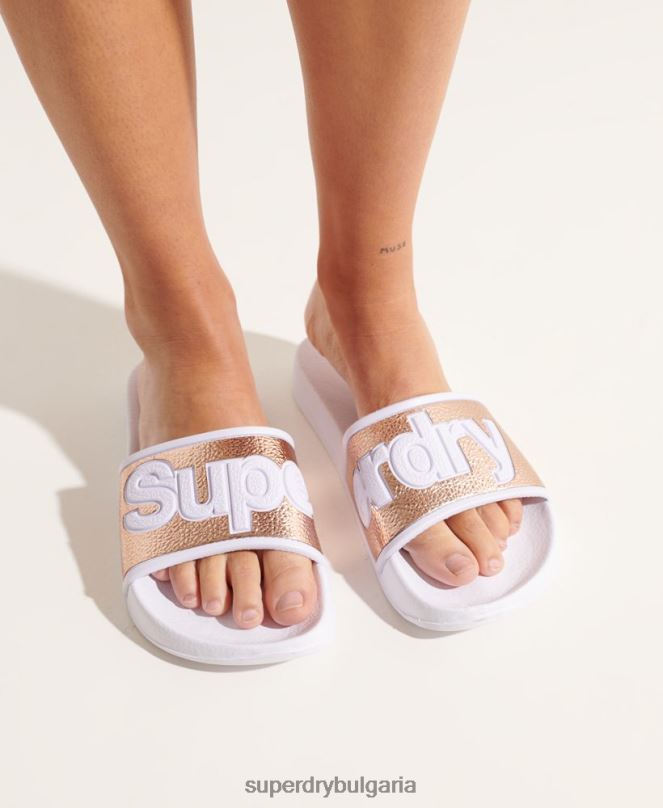 Superdry обувки N00H6777 розово Жени eva 2.0 плъзгачи за басейн