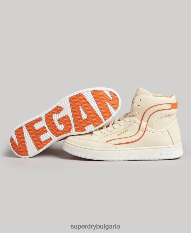 Superdry обувки N00H6730 бежово Жени ретро вегански маратонки с висока горна част