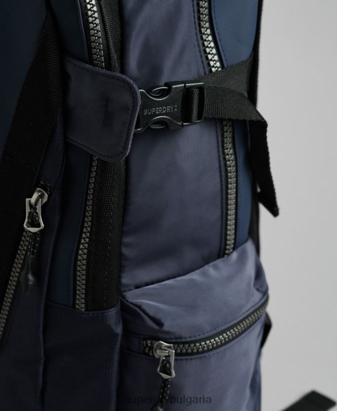 Superdry аксесоари N00H113 военноморски флот мъже графична раница с планински брезент
