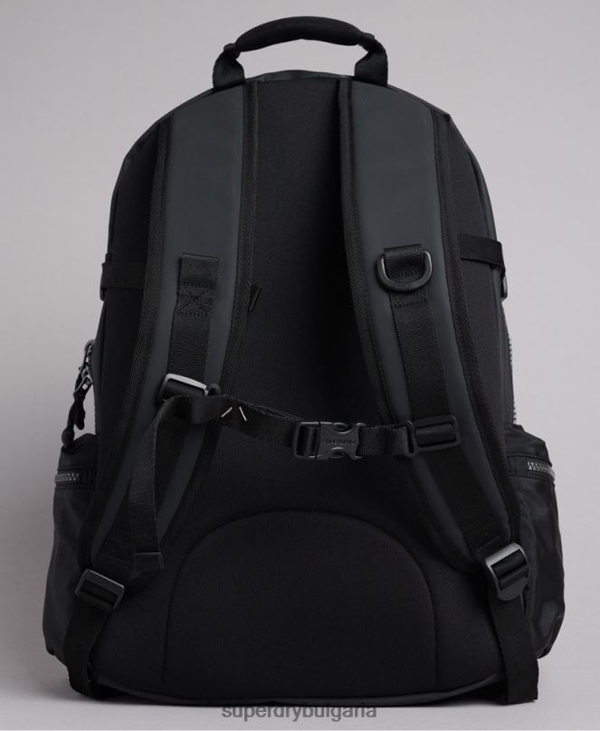 Superdry аксесоари N00H1619 черен мъже графична раница с планински брезент
