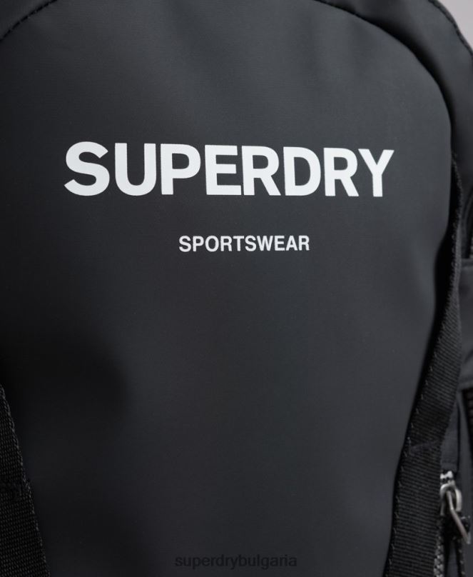 Superdry аксесоари N00H1619 черен мъже графична раница с планински брезент