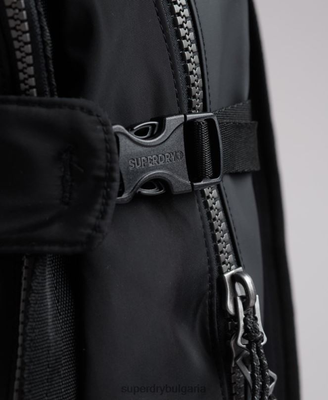 Superdry аксесоари N00H1619 черен мъже графична раница с планински брезент