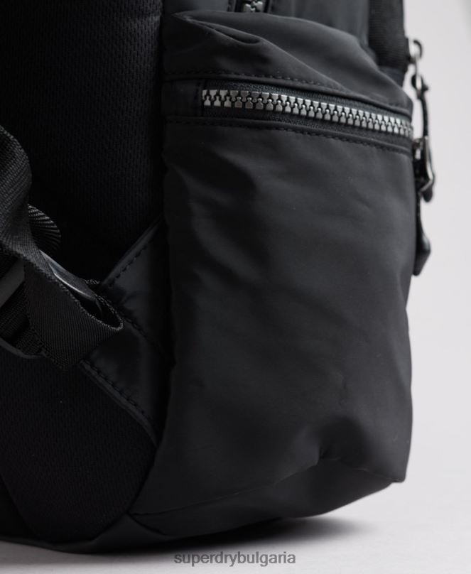 Superdry аксесоари N00H1619 черен мъже графична раница с планински брезент