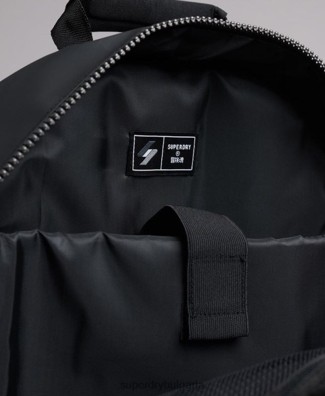 Superdry аксесоари N00H1619 черен мъже графична раница с планински брезент