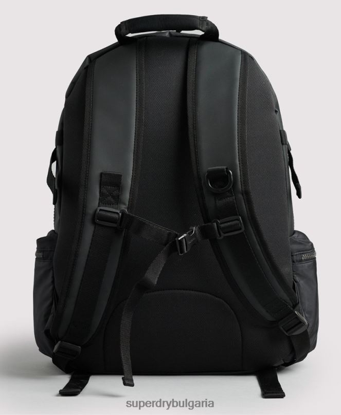 Superdry аксесоари N00H1633 черен мъже графична раница с планински брезент