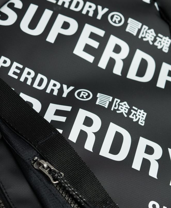 Superdry аксесоари N00H1633 черен мъже графична раница с планински брезент
