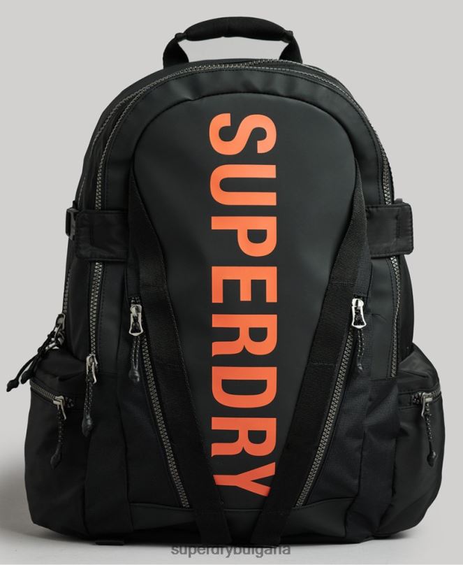 Superdry аксесоари N00H1639 черен мъже графична раница с планински брезент