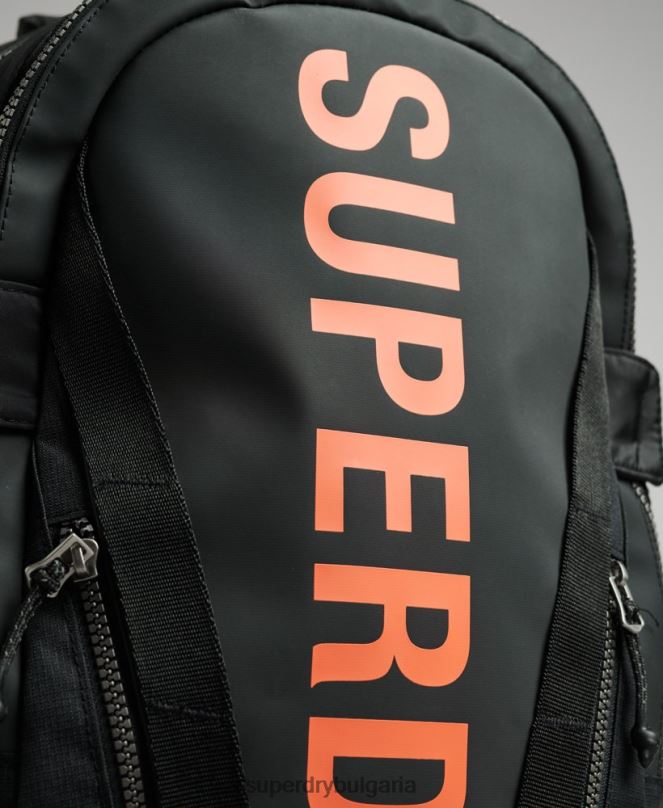 Superdry аксесоари N00H1639 черен мъже графична раница с планински брезент