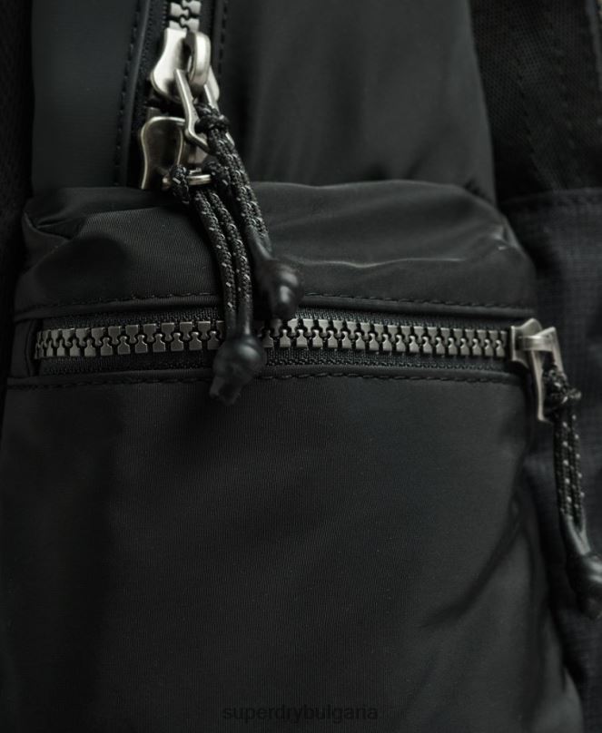 Superdry аксесоари N00H1639 черен мъже графична раница с планински брезент