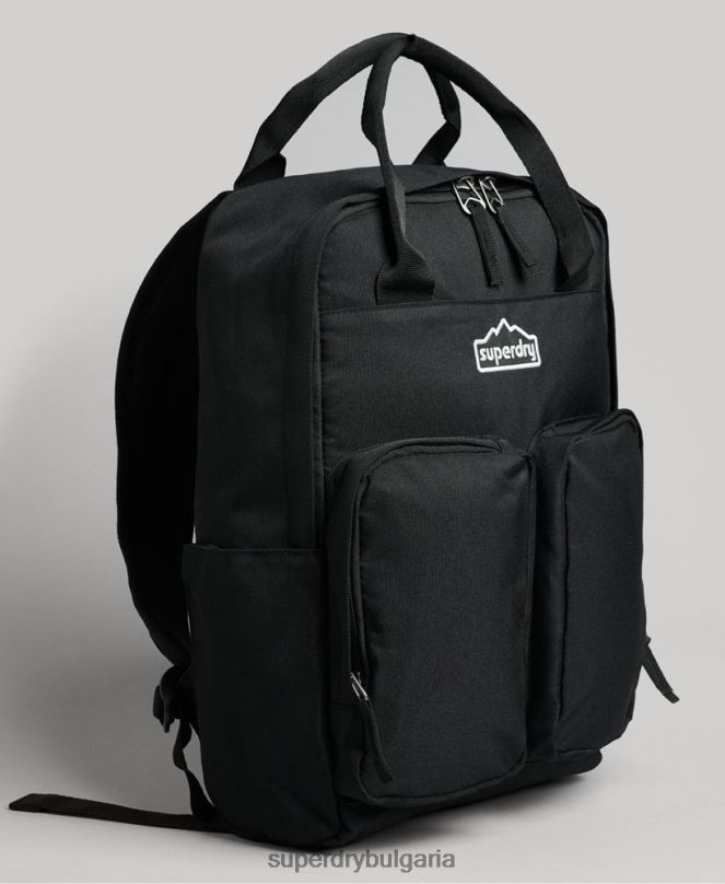 Superdry аксесоари N00H1654 тъмно сив мъже раница с горна дръжка