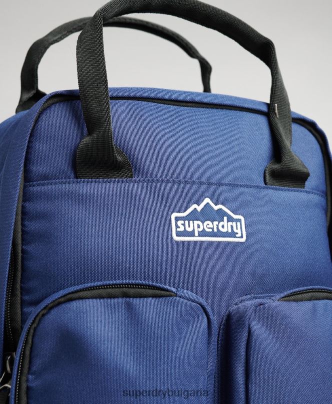 Superdry аксесоари N00H1655 военноморски флот мъже раница с горна дръжка
