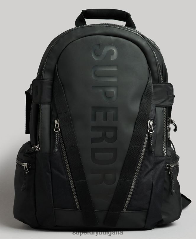 Superdry аксесоари N00H1696 черен мъже графична раница с планински брезент