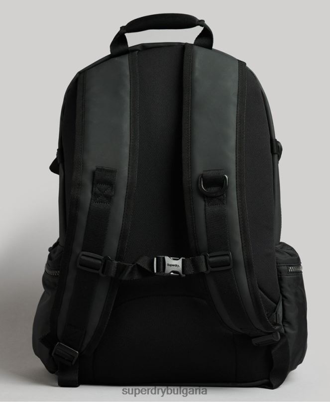 Superdry аксесоари N00H1696 черен мъже графична раница с планински брезент
