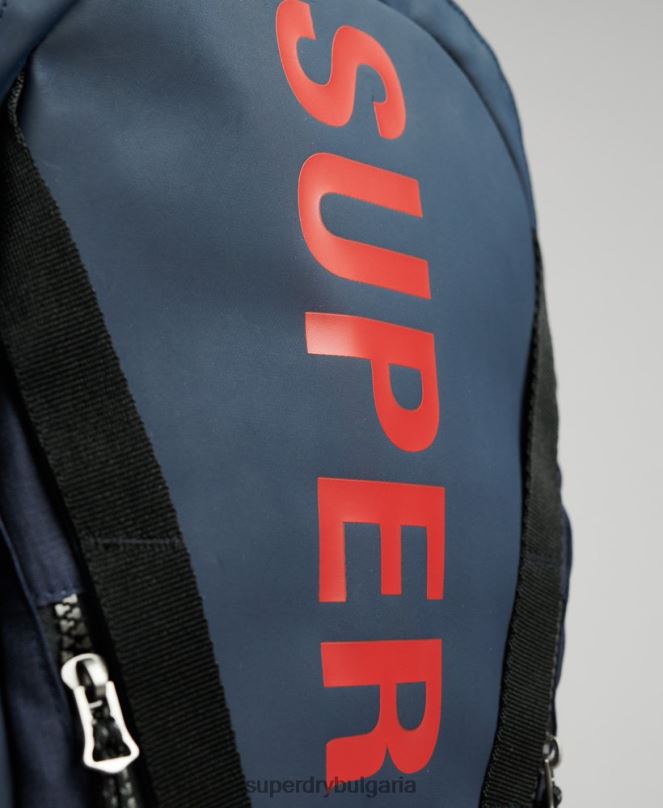 Superdry аксесоари N00H1728 военноморски флот мъже графична раница с планински брезент