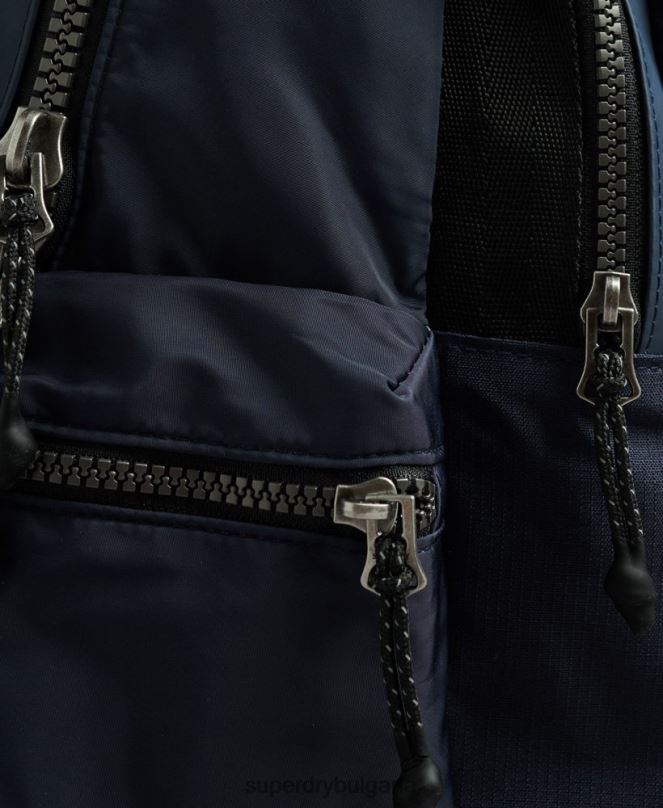 Superdry аксесоари N00H1728 военноморски флот мъже графична раница с планински брезент