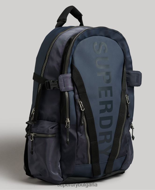 Superdry аксесоари N00H1832 военноморски флот мъже графична раница с планински брезент
