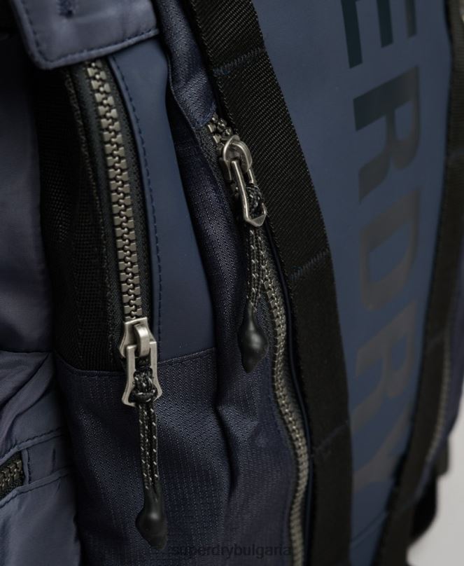 Superdry аксесоари N00H1832 военноморски флот мъже графична раница с планински брезент