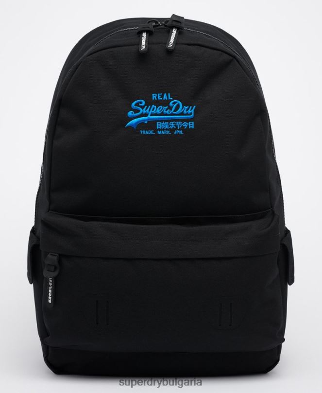 Superdry аксесоари N00H1837 черен мъже ретро раница с лого montana