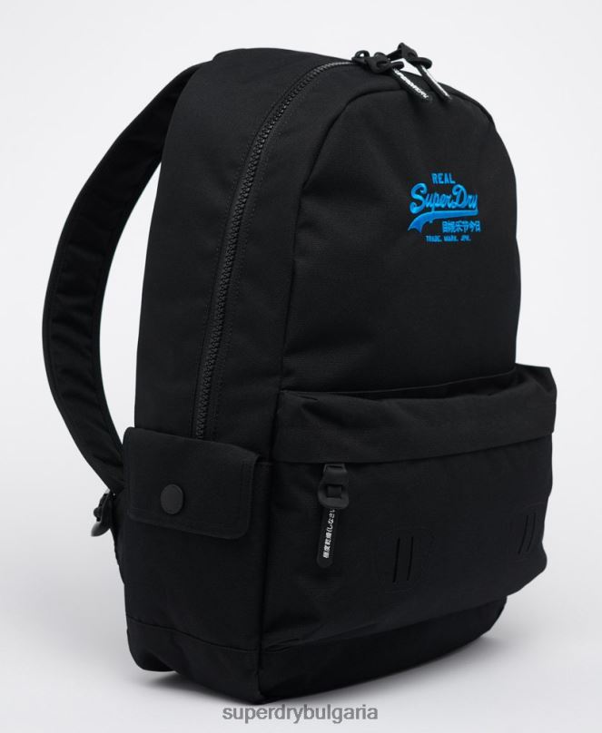 Superdry аксесоари N00H1837 черен мъже ретро раница с лого montana